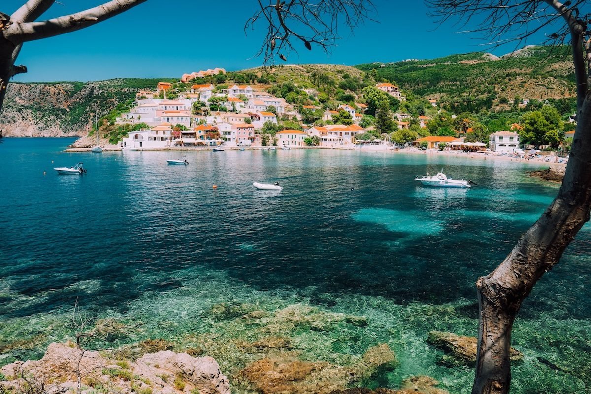 Assos Village Kefalonia Greece View On Turquoise 2026 03 09 08 58 21 Utc